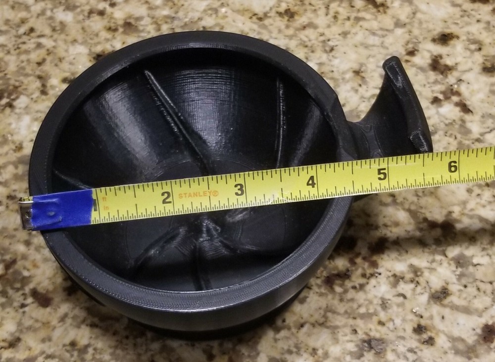 3D Printed Wet Shaving Bowl With Mustache