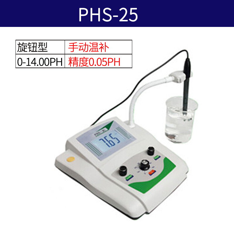 Lab PH Meter Benchtop Digital Acidity Measure mV Tester w/Temperature Compensate