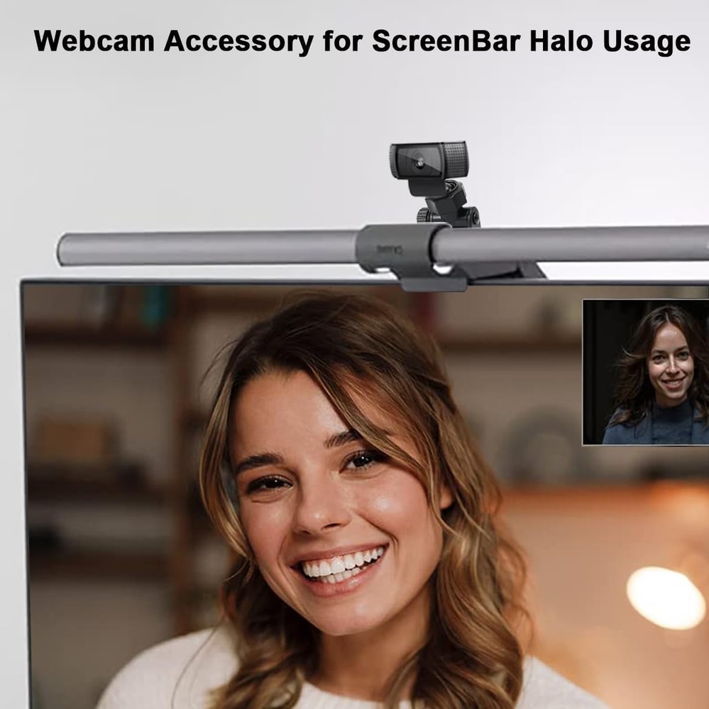 Versatile Web Camera Mount with Strong Adhesive - Fits Logitech & Obsbot Models