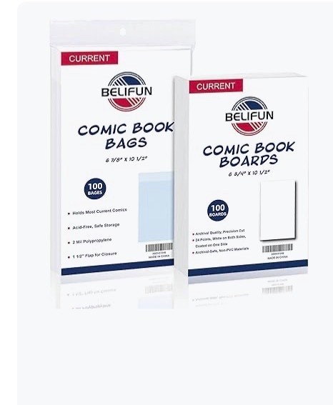 (100ct) Comic Bags &Boards (modern)- w/2 pack Comic Storage Boxes