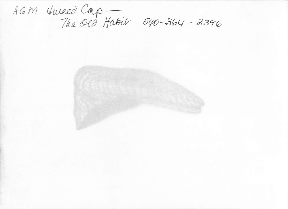 AGM Tweed Cap Graphite Drawing