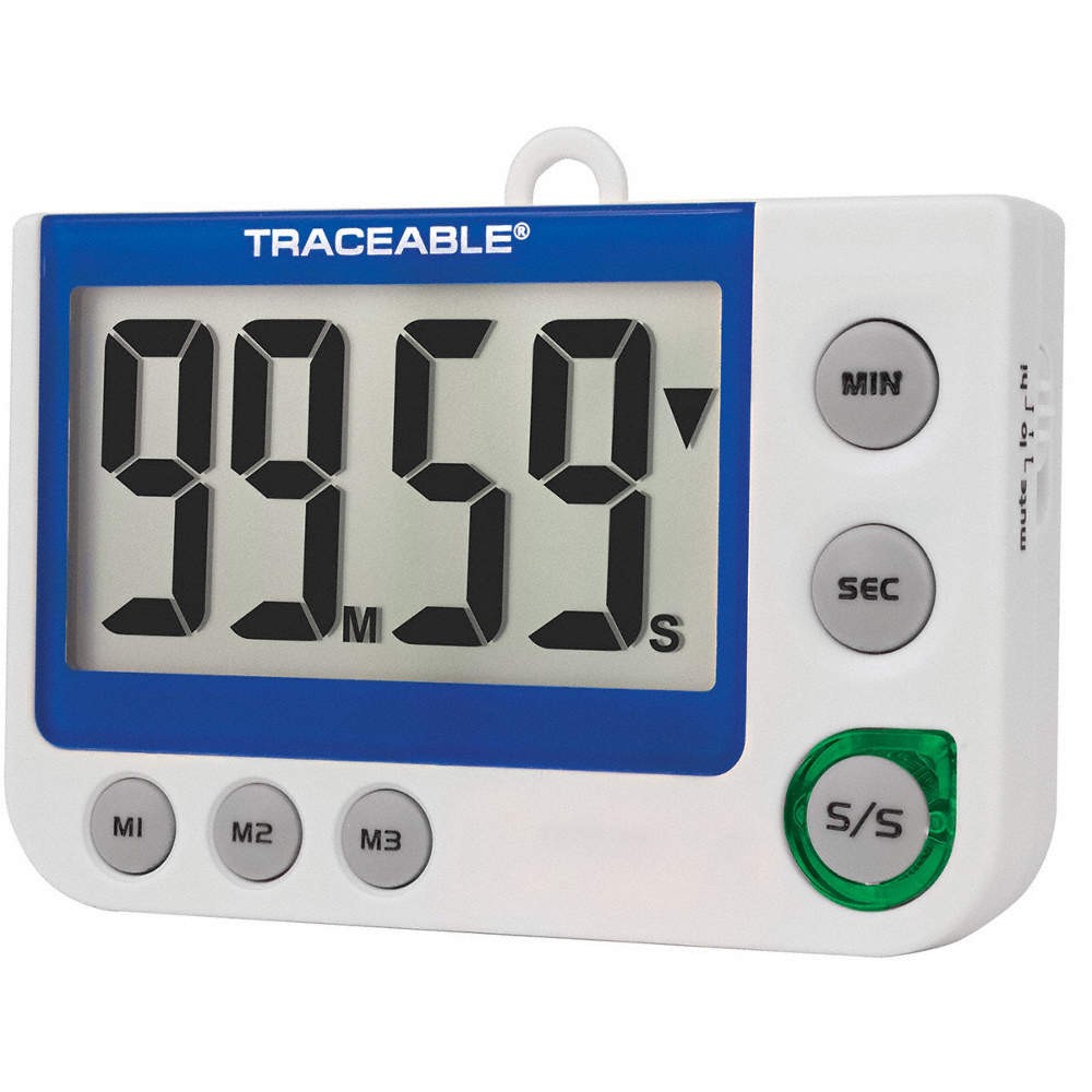 TRACEABLE 5013 Digital Timer, CountDown,CountUp, 100min 6KED7