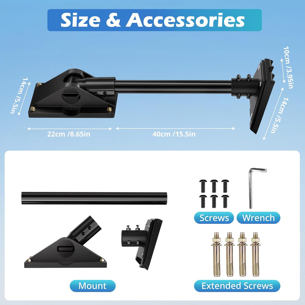 Versatile Adjustable Pole Mount Kit for Starlink Gen 3 Satellite Dish