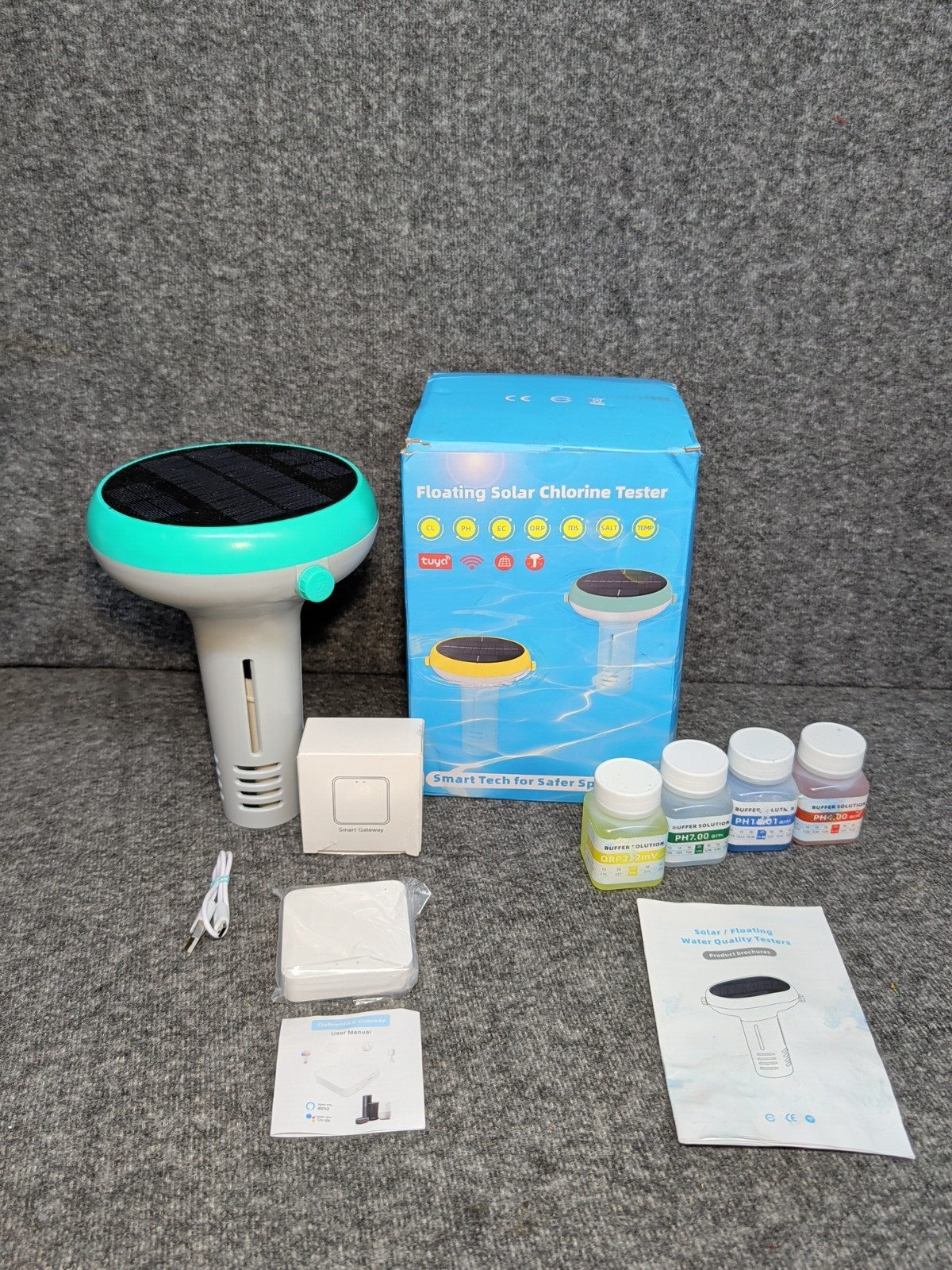 Solar & WiFi Digital Pool Water Tester Smart Floating Monitor - Spa & Hot Tub