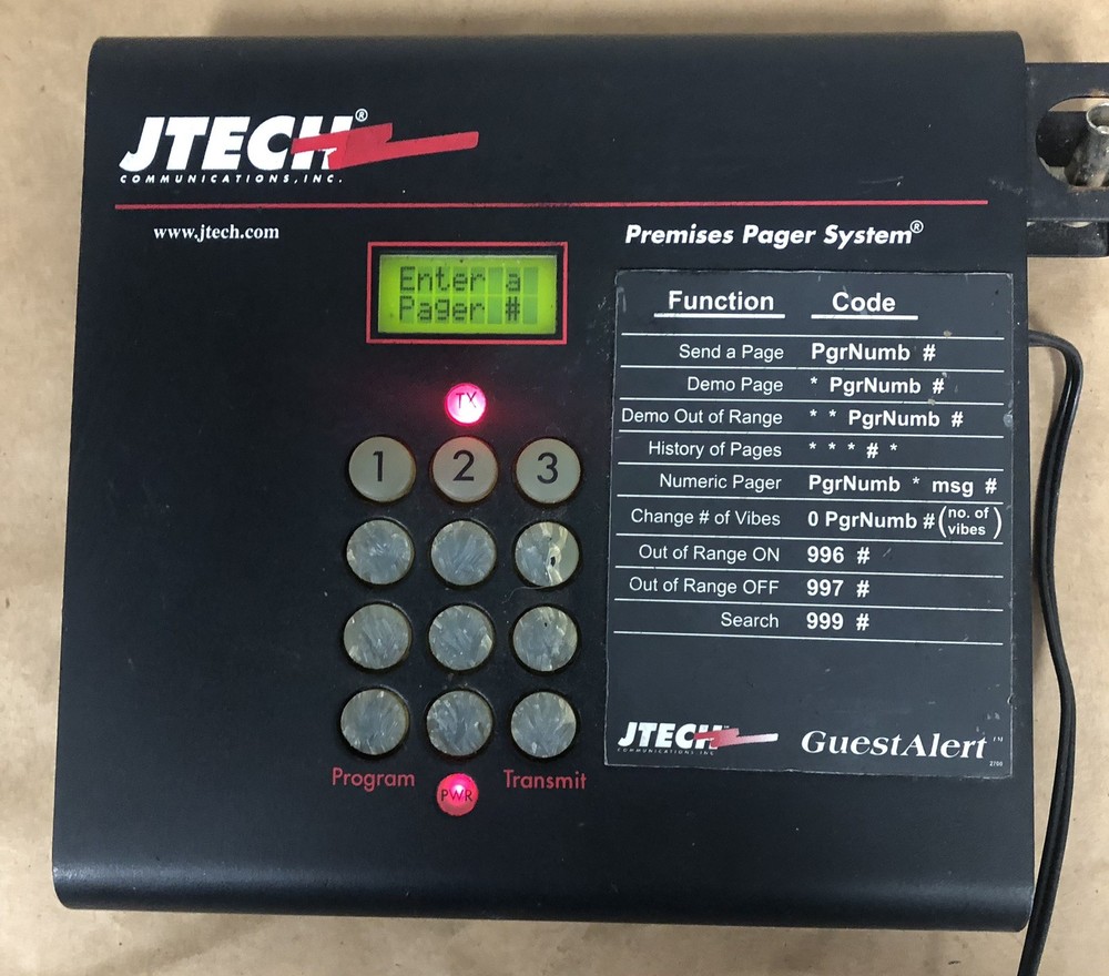 JTech Communications Premises Pager System & 26 Pagers