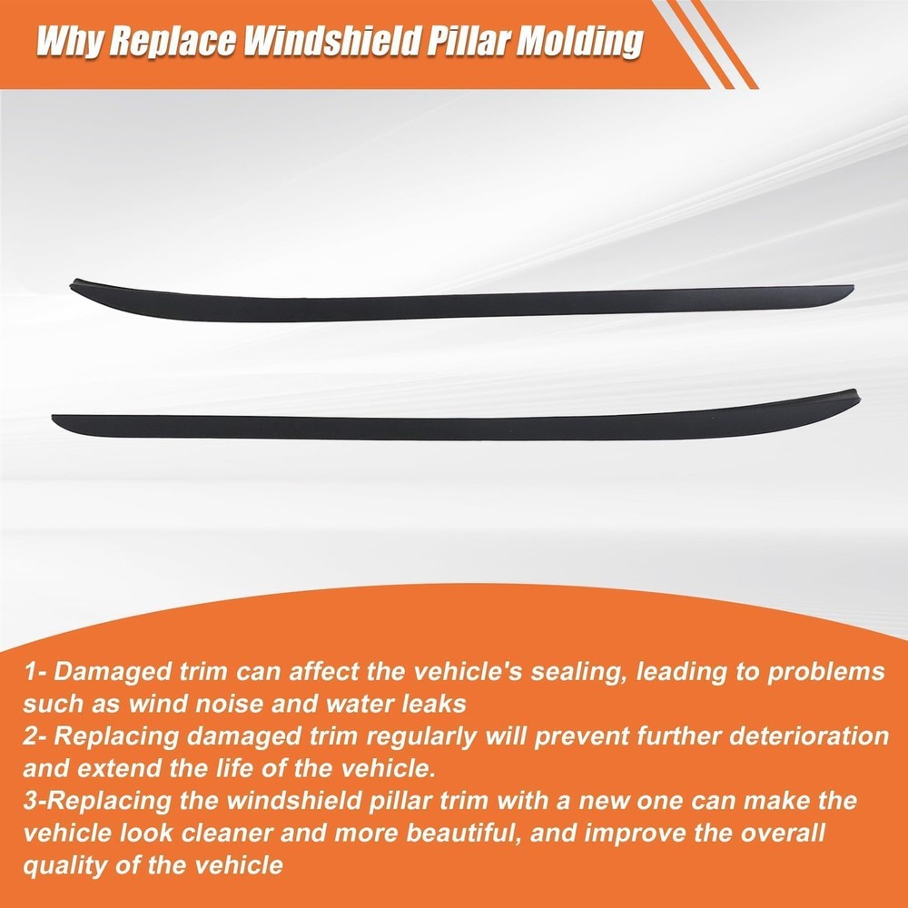 Windshield Pillar Molding Driver & Passenger Side with Ford Focus 2012-2018#C...