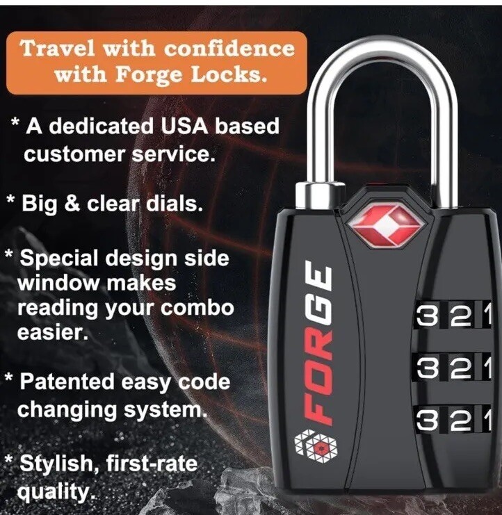 Forge 4 Pack TSA Locks