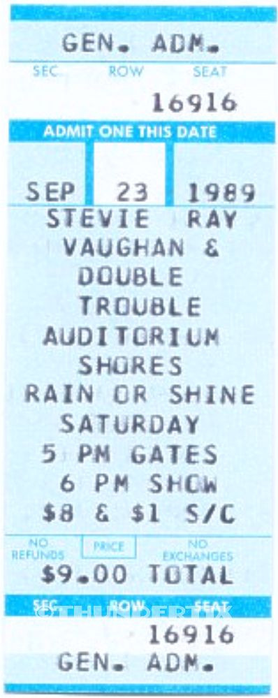 7 1986-89 STEVIE RAY VAUGHAN FULL UNUSED CONCERT TICKETS scrapbooking reprint