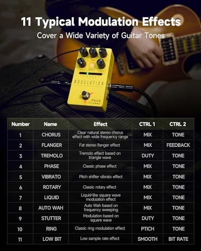 FLAMMA FS05 Multi Modulation Guitar Pedal 11 Effects Stereo Buffered Bypass