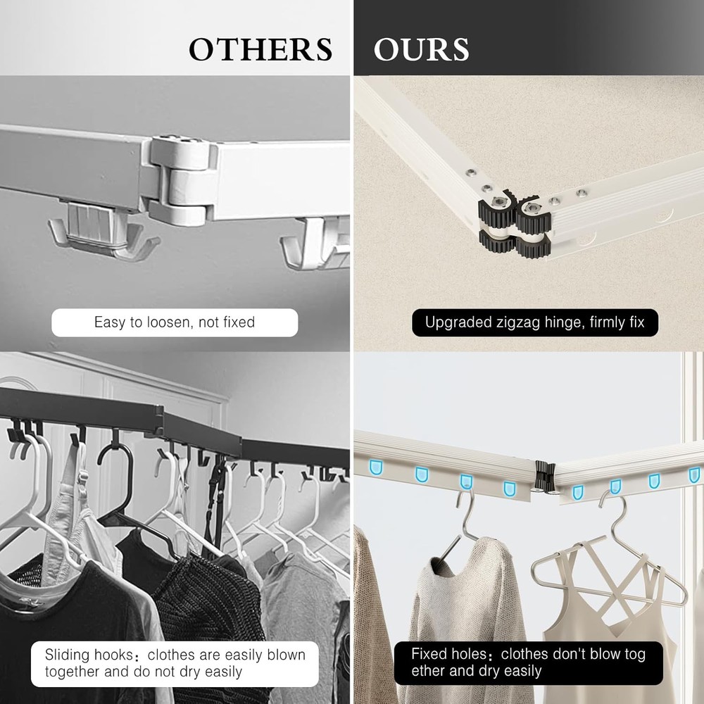 Drying Rack Wall Mounted Foldable Drying Rack Foldable/Retractable