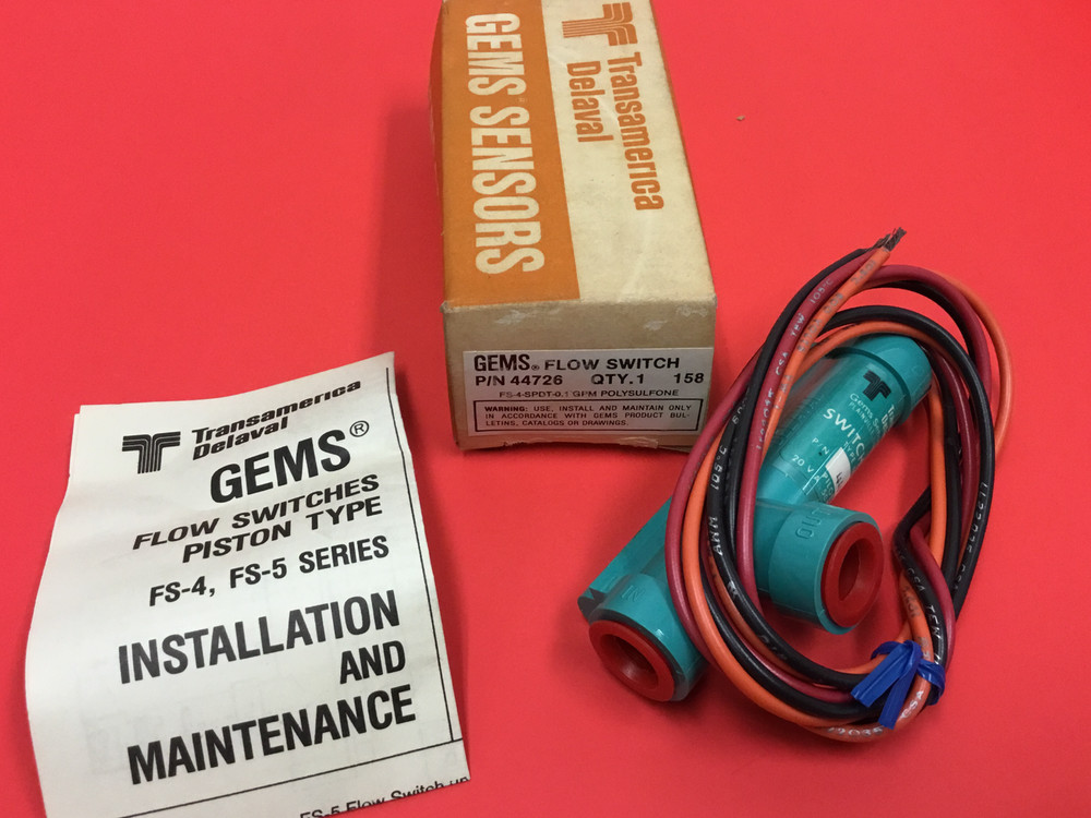 Gems - P/N: 44726 - Flow Switch Sensor - NEW