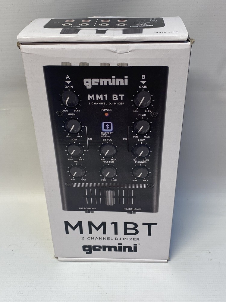 Gemini MM1BT 2-Channel DJ Mixer with Bluetooth