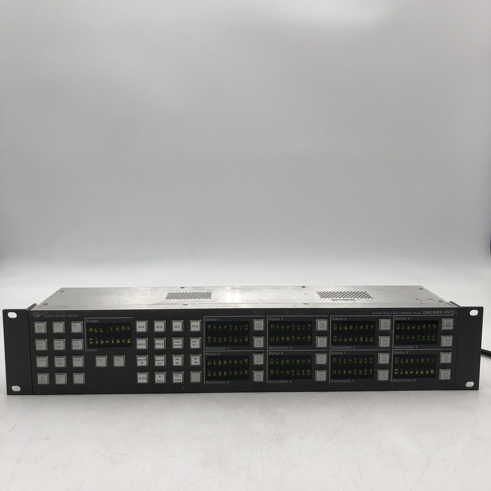 USED Grass Valley Encore/Prelude PMB Control Panel POWER TESTED READ C