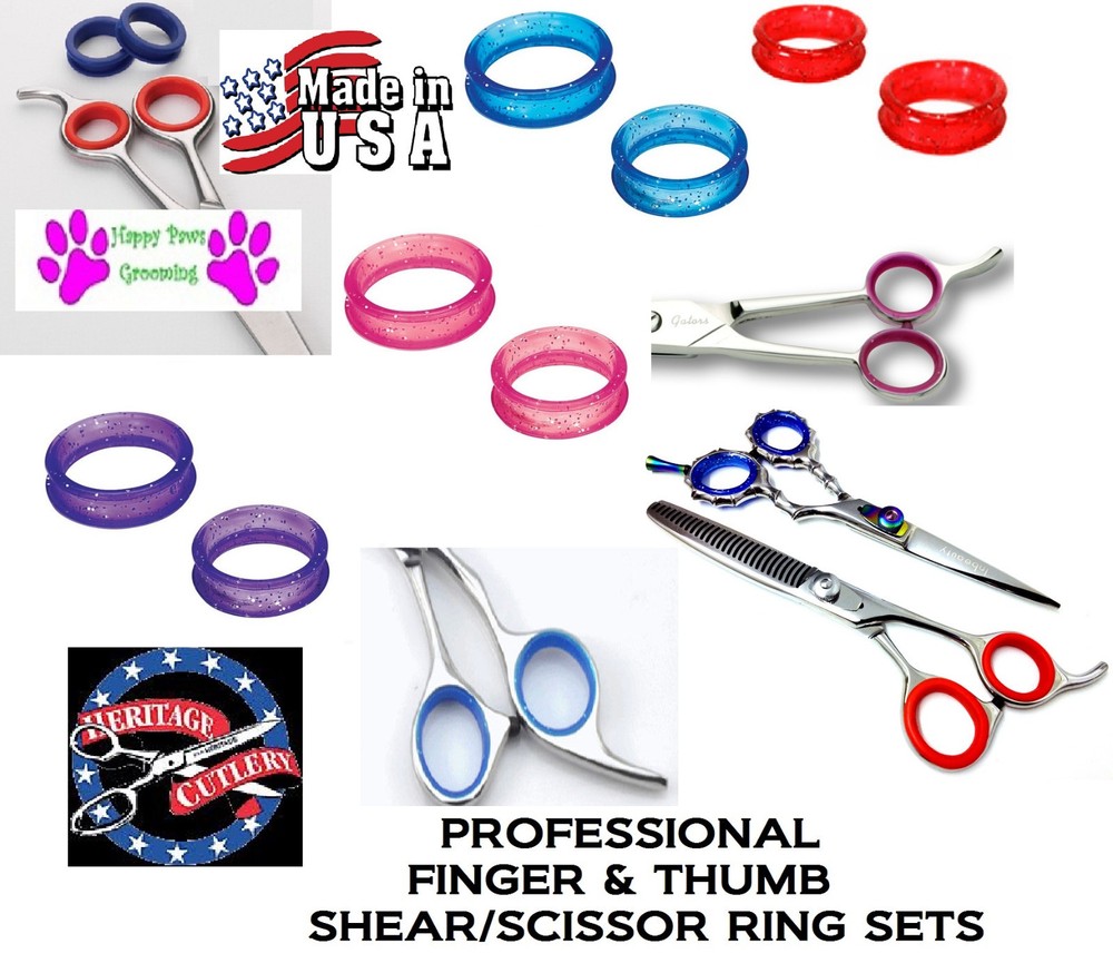 RUBBER Finger&Thumb Ring Sizing Insert SET for Top Performance Shears Scissors