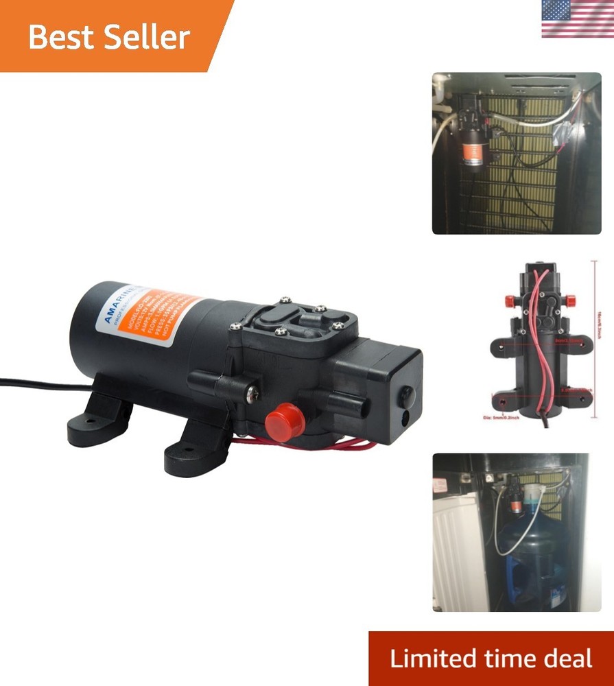 Lightweight Self-Priming 12V Water Pump - 35 PSI, Efficient Liquid Transfer