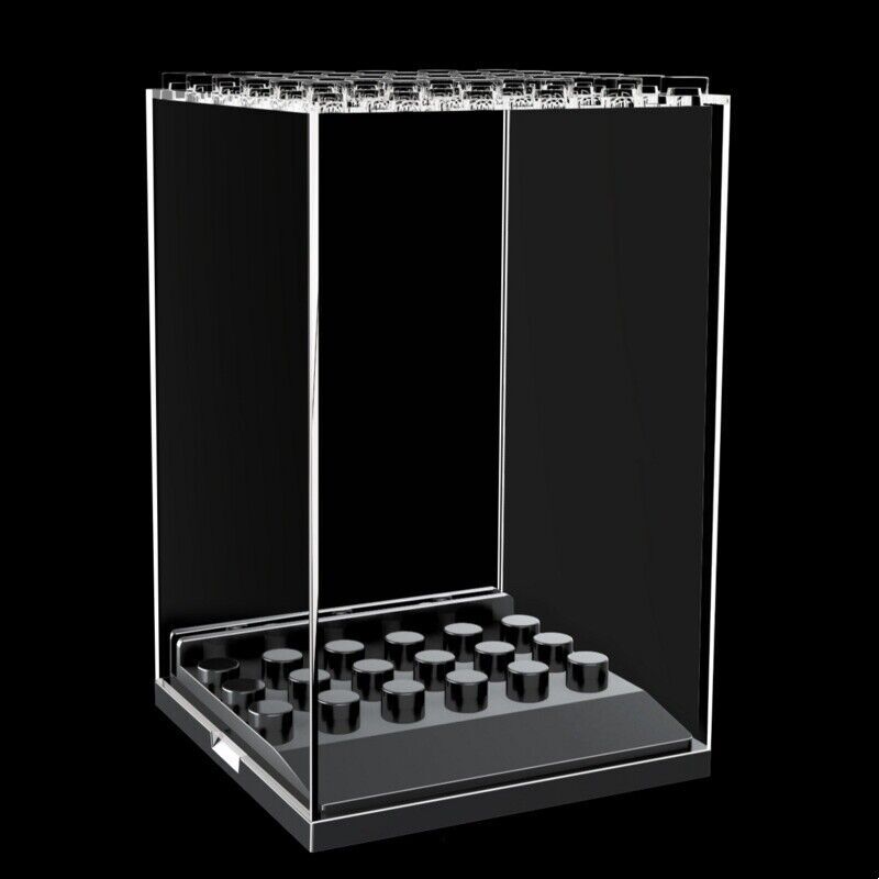 3Pcs Clear Black Base Display Case Box Suitable for Single Minifigures Stackable