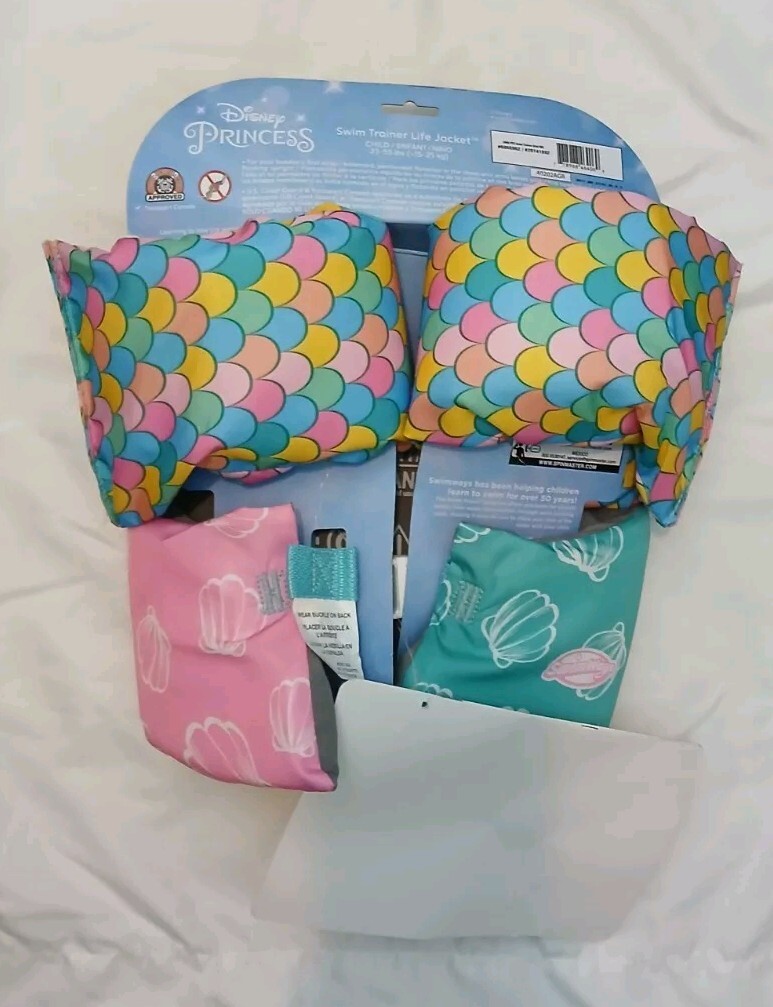 Swimways Disney Princess Swim Trainer Life Jacket Little Mermaid Ariel NEW