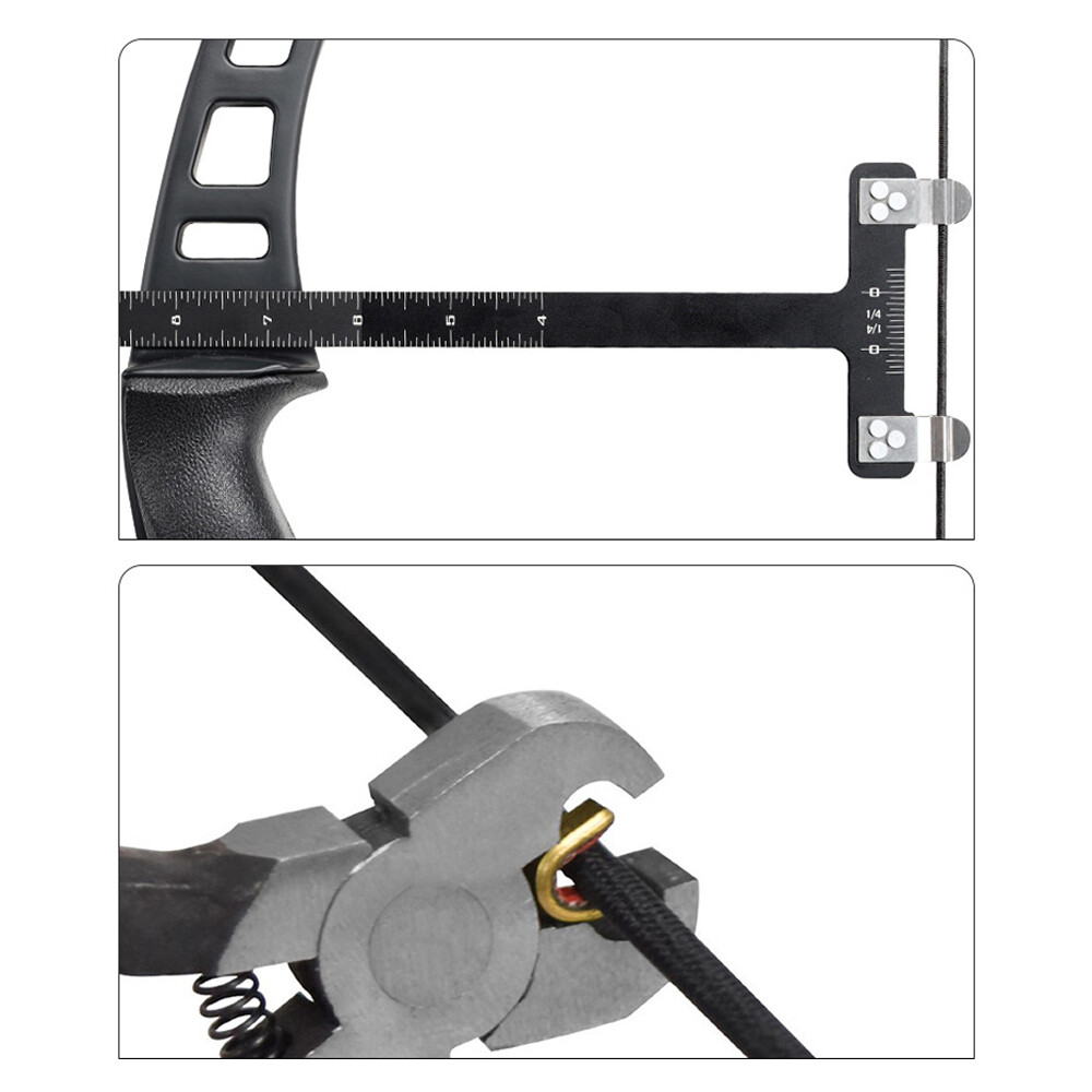 Archery Adjustment Tool Bow String Nocking Points Pliers T Squares Tuning C9F5