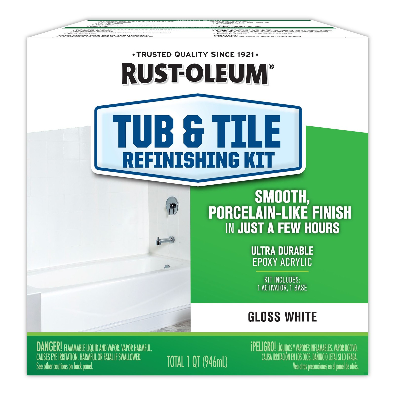 Rust-Oleum Specialty Tub & Tile Refinishing Kit, Gloss White- 384165