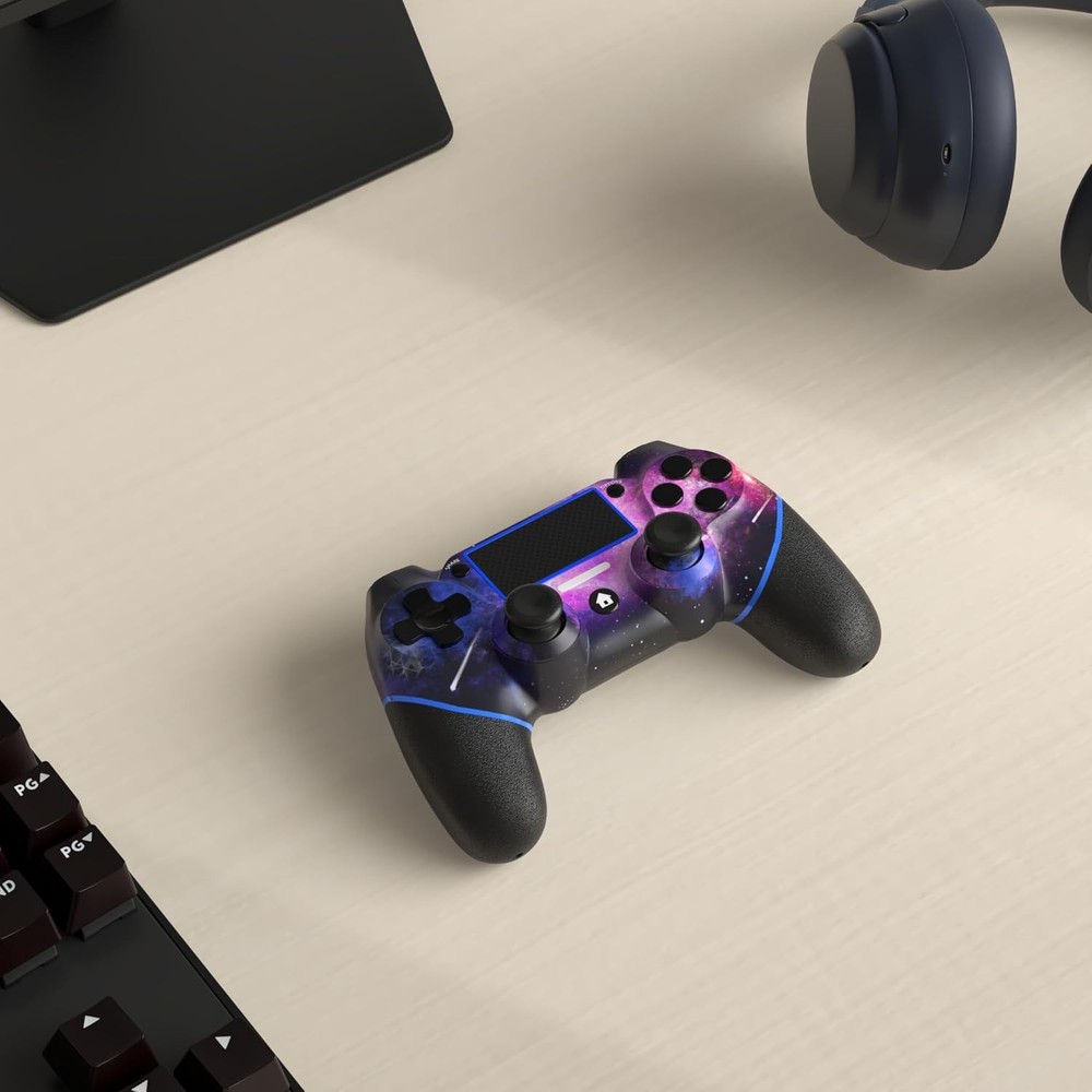 AceGamer Wireless Controller for PS4, Custom Design V2 Gamepad Galaxy