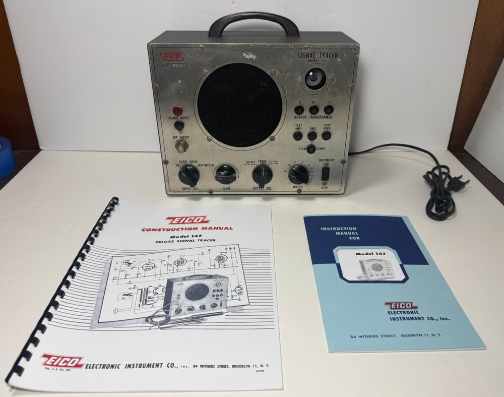 Vintage Eico Signal Tracker Model 147 w/ Manuals *Untested*