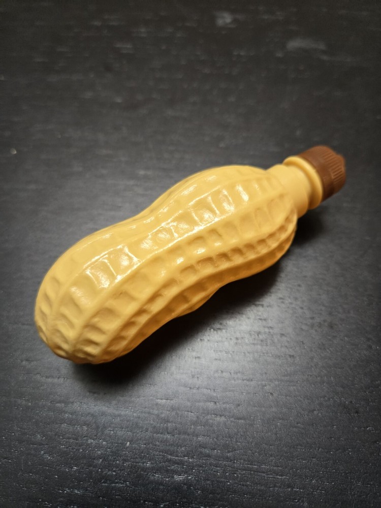 Vintage Novelty PEANUT Shaped Plastic Candy Container Figural