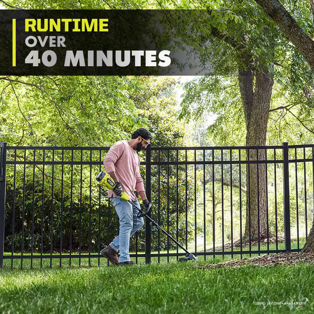 ONE+ HP 18V Brushless 15 In. Attachment Capable String Trimmer & Rubber Sweeper