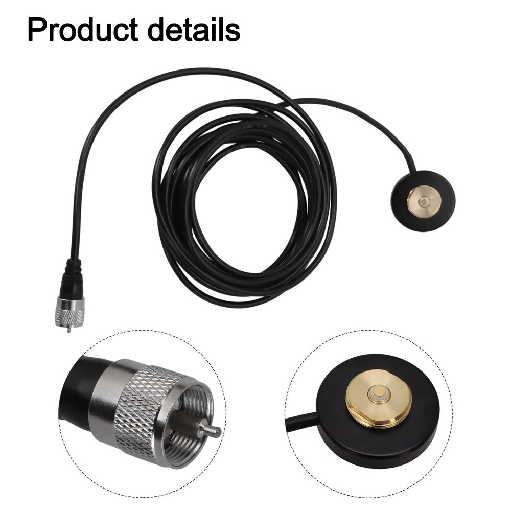 Convenient NMO Magnet Mount Base for UHF NMO Antennas 5M Cable Easy Setup