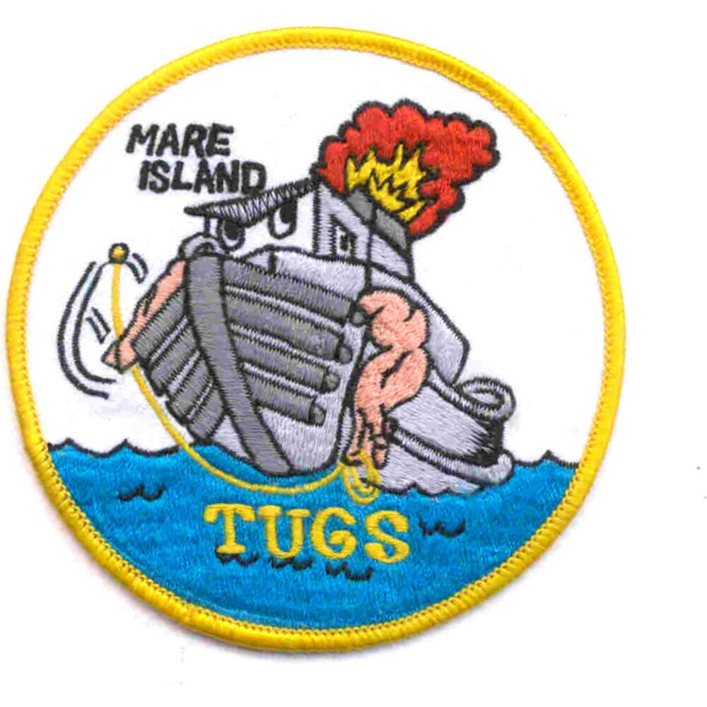 4" NAVY MARE ISLAND TUGS EMBROIDERED PATCH