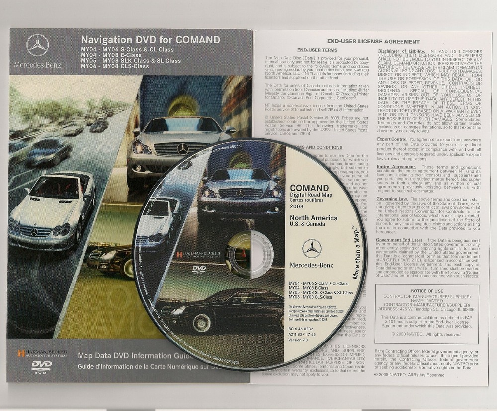 2005 2006 2007 2008 Mercedes E320 E350 E500 E550 E55 E63 Navigation DVD Map NEW