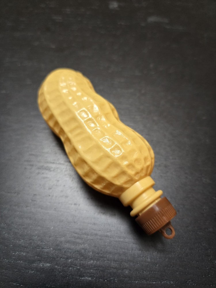 Vintage Novelty PEANUT Shaped Plastic Candy Container Figural