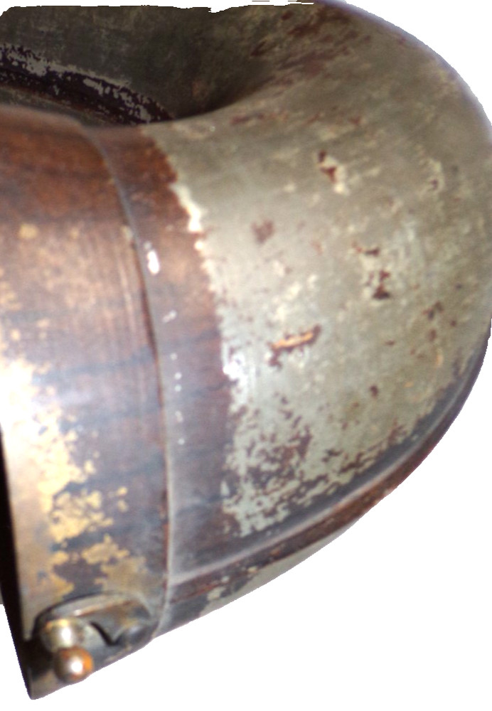 EDISON PHONOGRAPH CYGNET HORN GRAIN PAINTED ELBOW SECTION