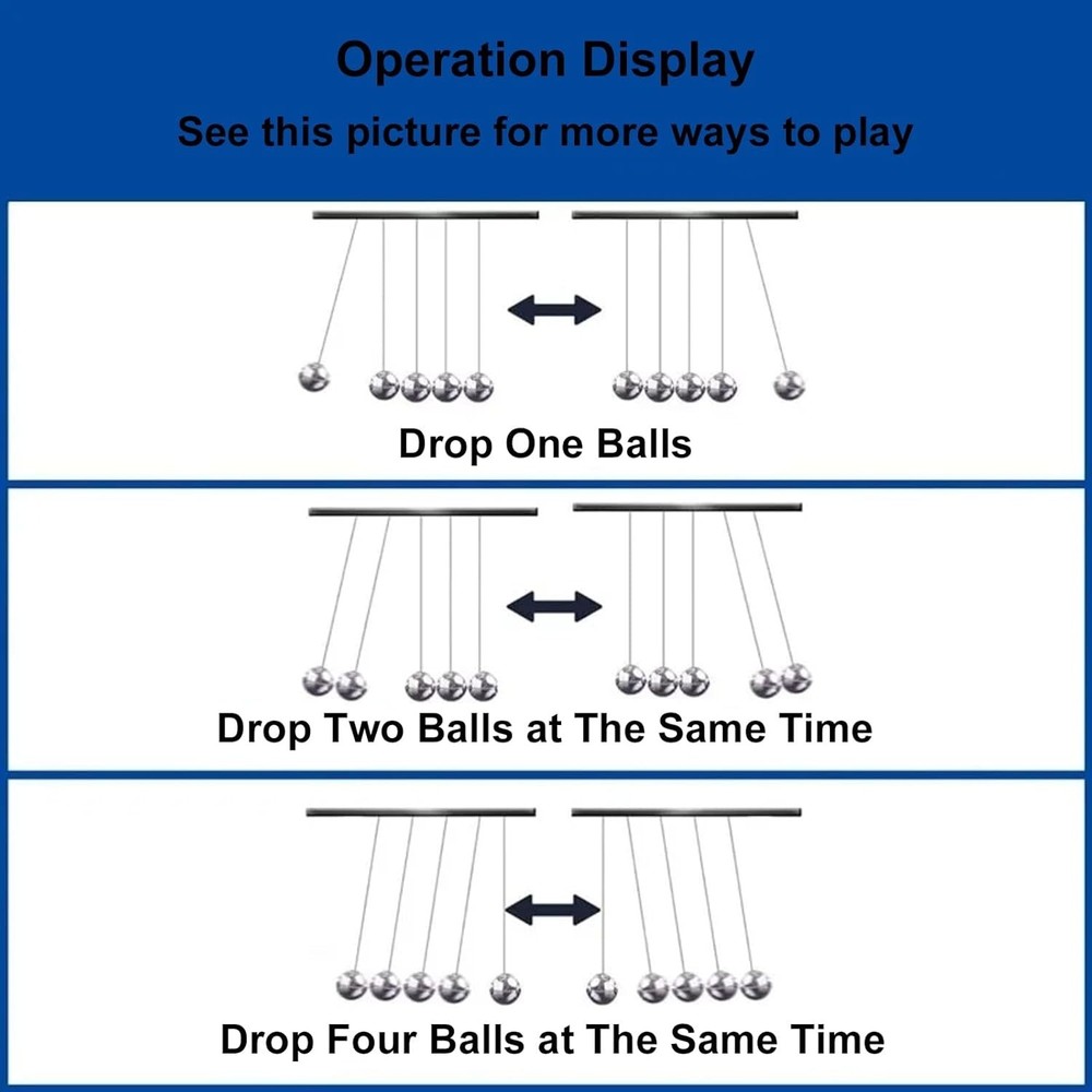 Bolas de equilibrio Newton Cradle Bolas de oscilación de péndulo