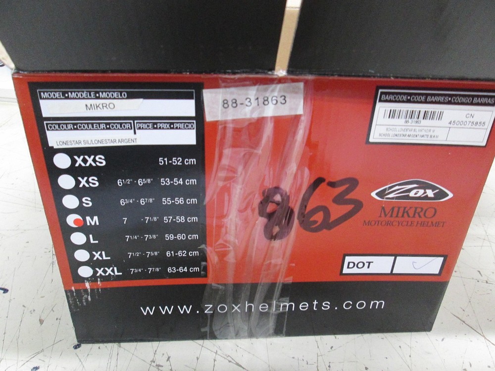 ZOX MOTORCYCLE HELMET - SHORTY OPENFACE - DOT - GETS TWO - PINK + SILVER MEDIUM