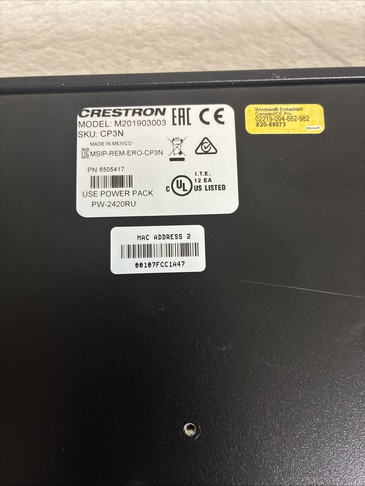 Crestron CP3N 3-Series System Processor Controller - Black