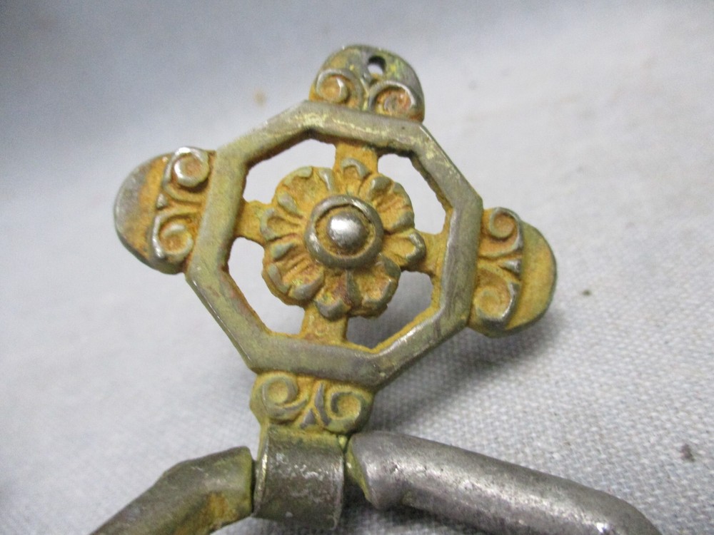 Antique Victorian Drop Ring Drawer Pulls Drop Knobs Cabinet Lot of 3