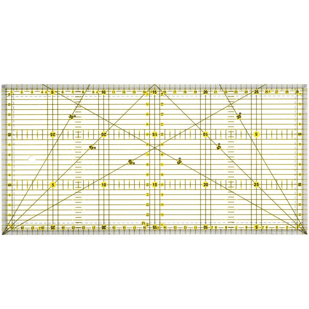 Slotted Quilting Ruler Patchwork Quarter Fabric Cutting Template