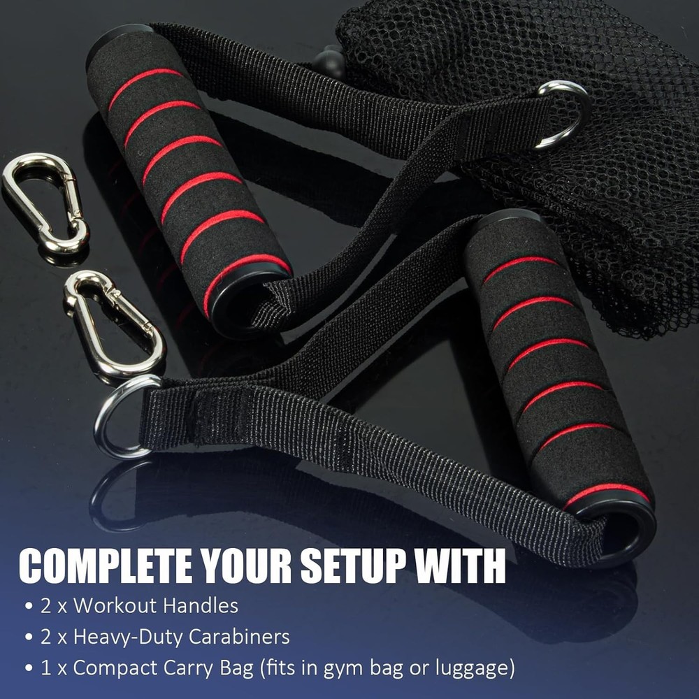 2 Pack Upgraded Exercise Handles, for Cable Machine Attachments, Strength Tra...