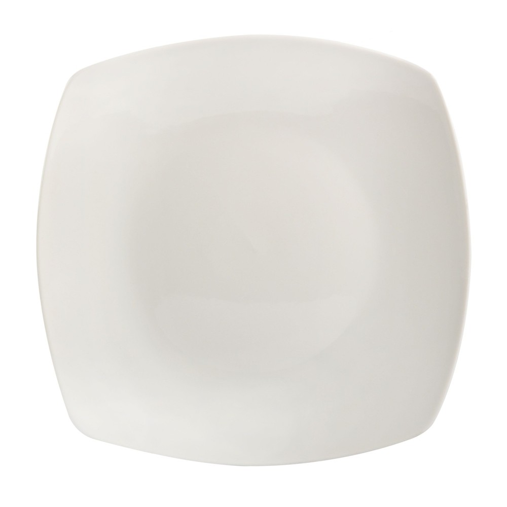 Everyday Square White Stoneware Dinnerware Set 12-Piece