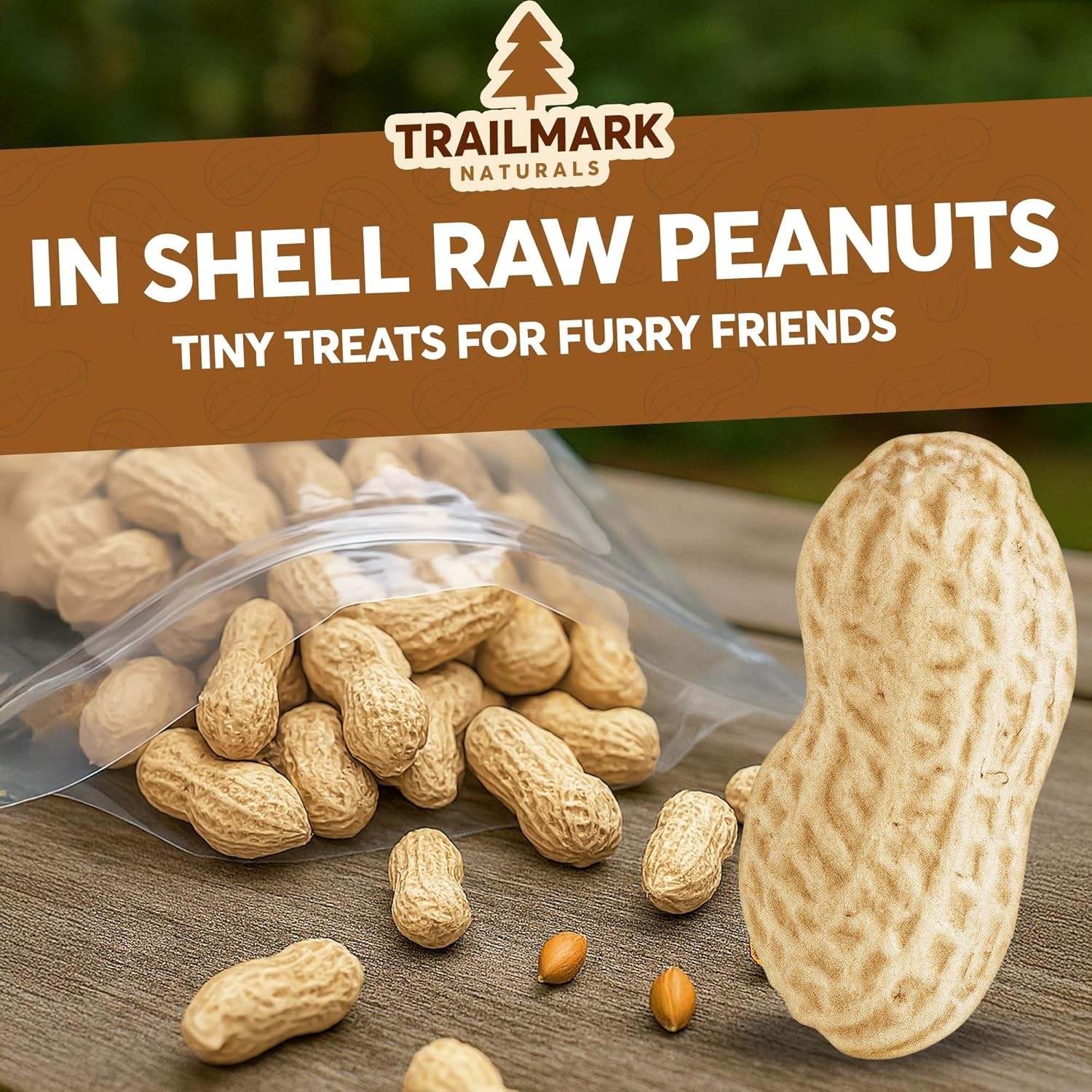 Trailmark Naturals - Raw In Shell Peanuts For Birds Squirrels and Wildlife