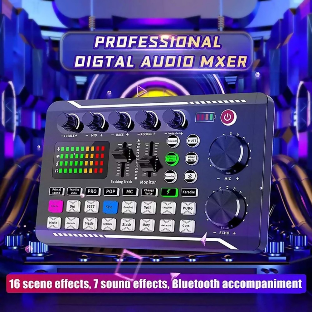 Multi-function Sound Card F998 Audio Processing Equipment Easy to operate