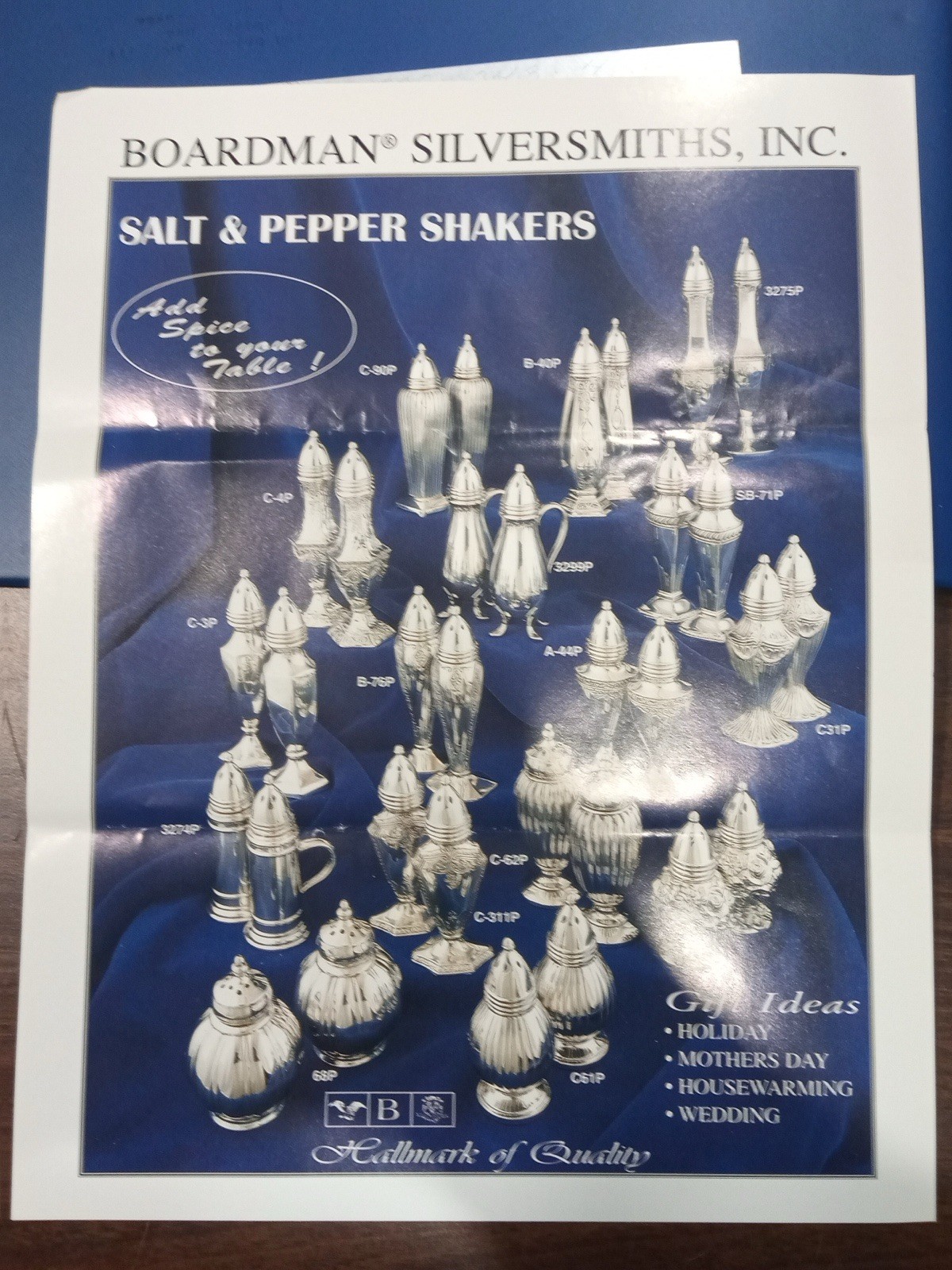 1979 J.C. Boardman Silver Pewter Dealer Catalog Binder Sterling Hollowware