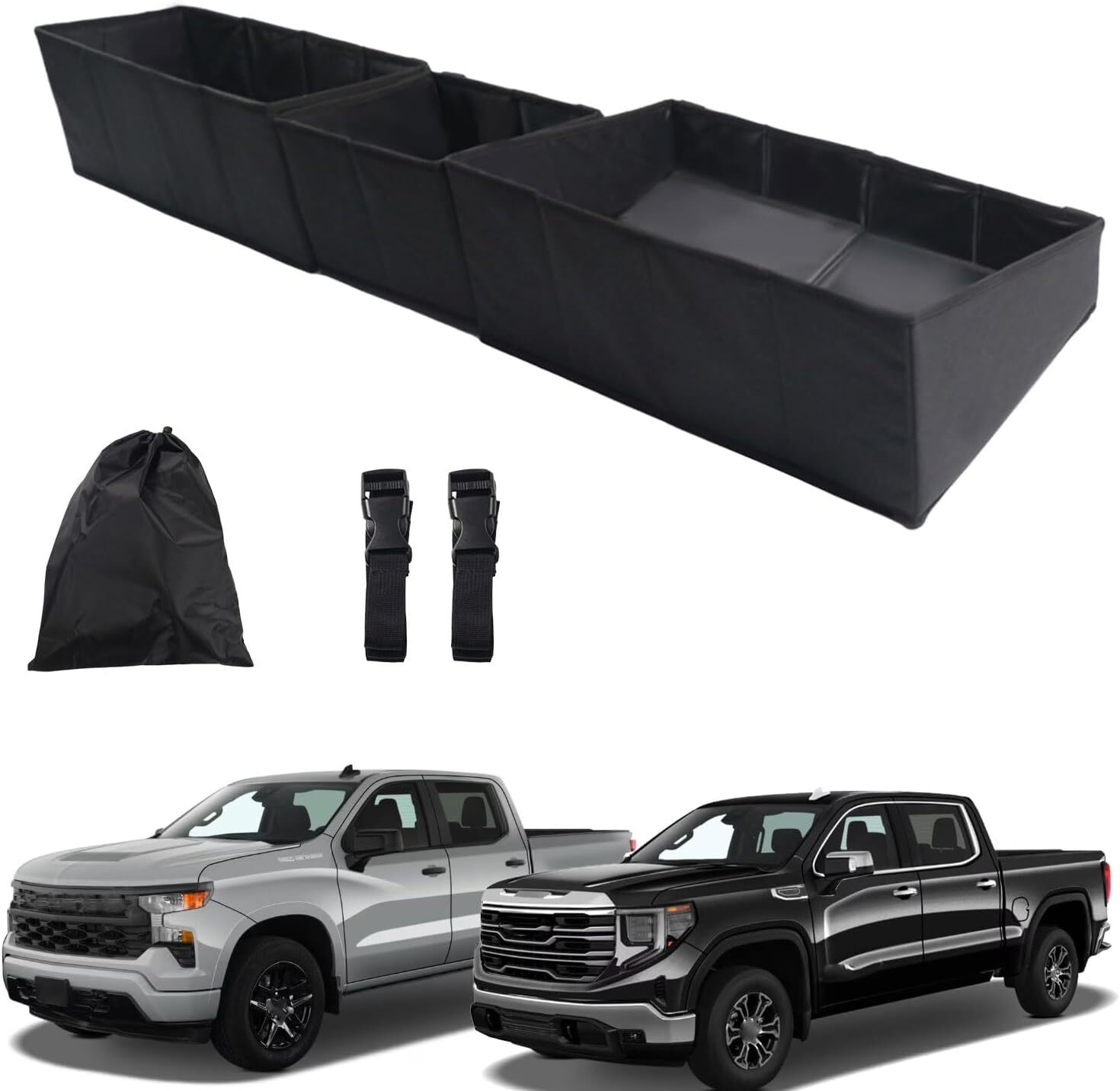 Under Seat Storage Box For 2019-2025 Chevy Silverado 1500 & GMC Sierra 1500
