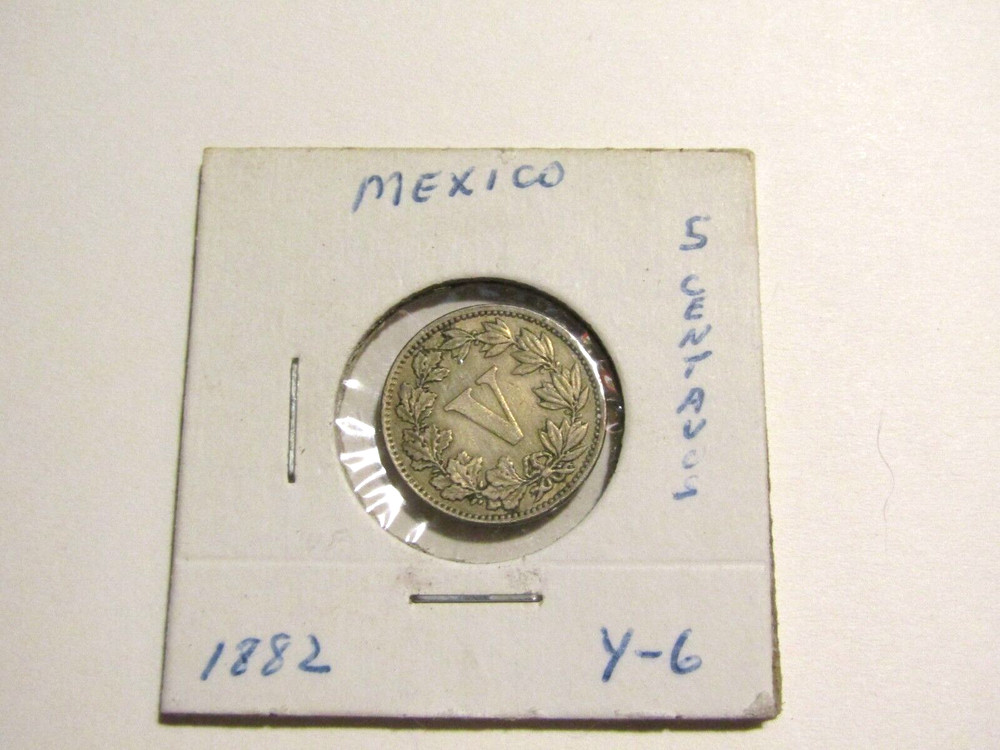 Mexico 1882 5 Centavos Old Coin