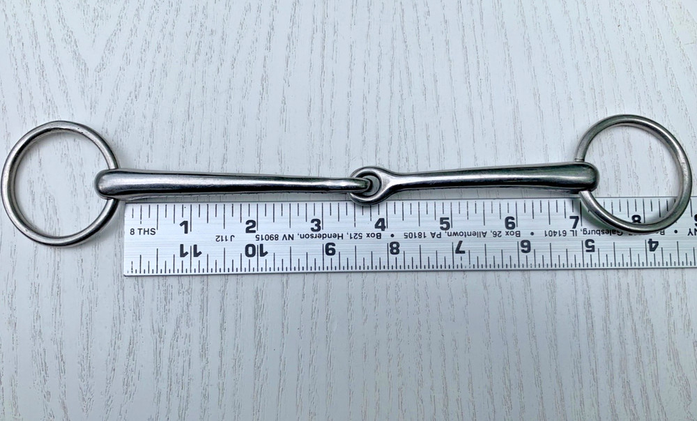 Loose Ring Bradoon Snaffle Bit, Size: 5 3/4" Mouth, Thin Diameter, Small Ring