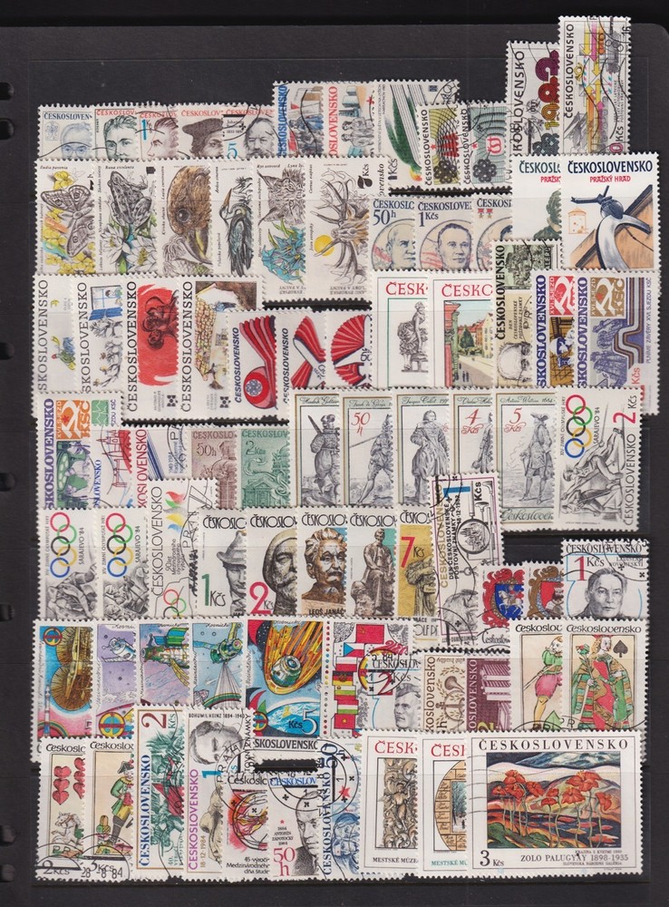 Czechoslovakia - 80 stamps, mostly commemoratives