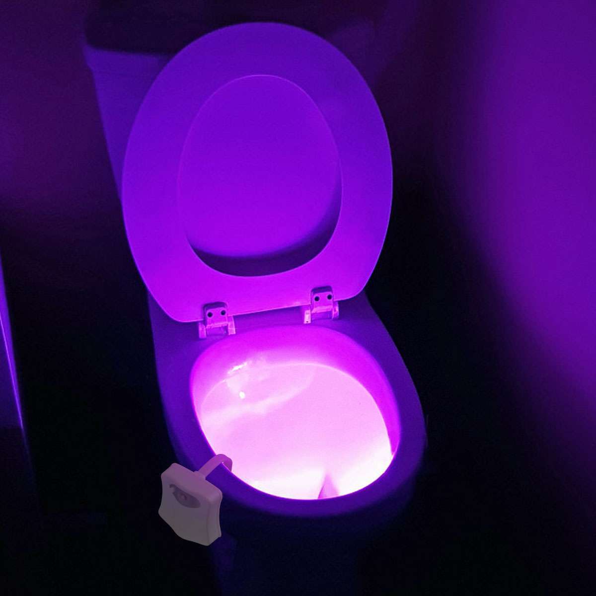 4Pcs 16 Color LED Toilet Night Light Motion Activated Sensor Bathroom Bowl Seat