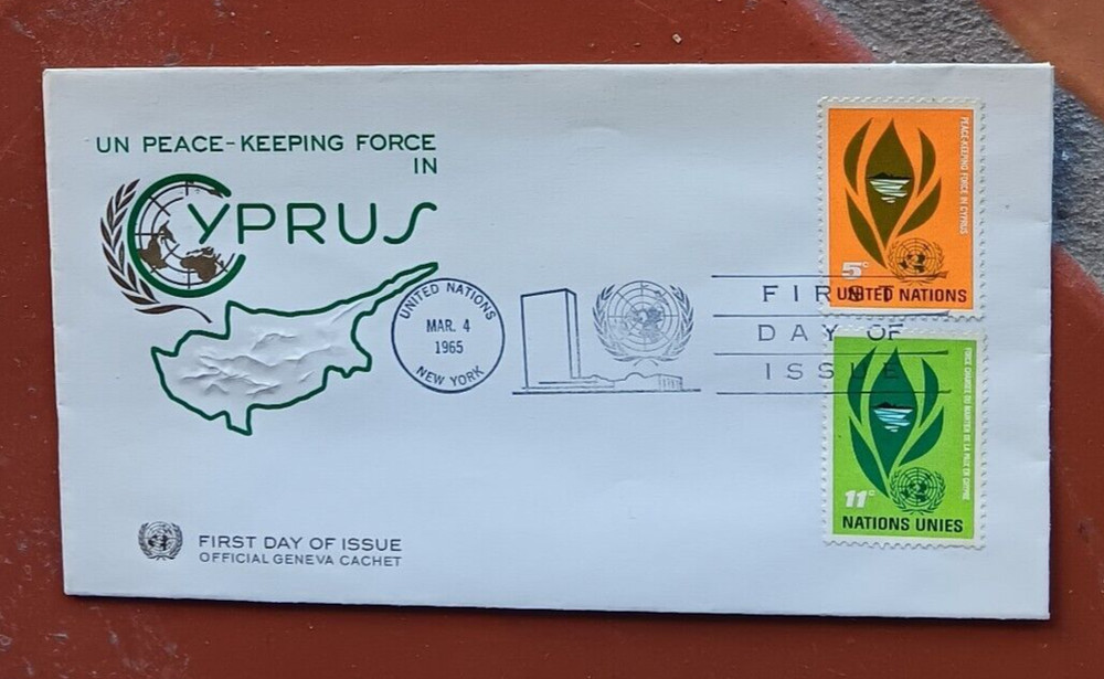 PEACEKEEPING FORCE IN CYPRUS 1961 OFFICIAL GENEVA CACHET FDC  UNADDR