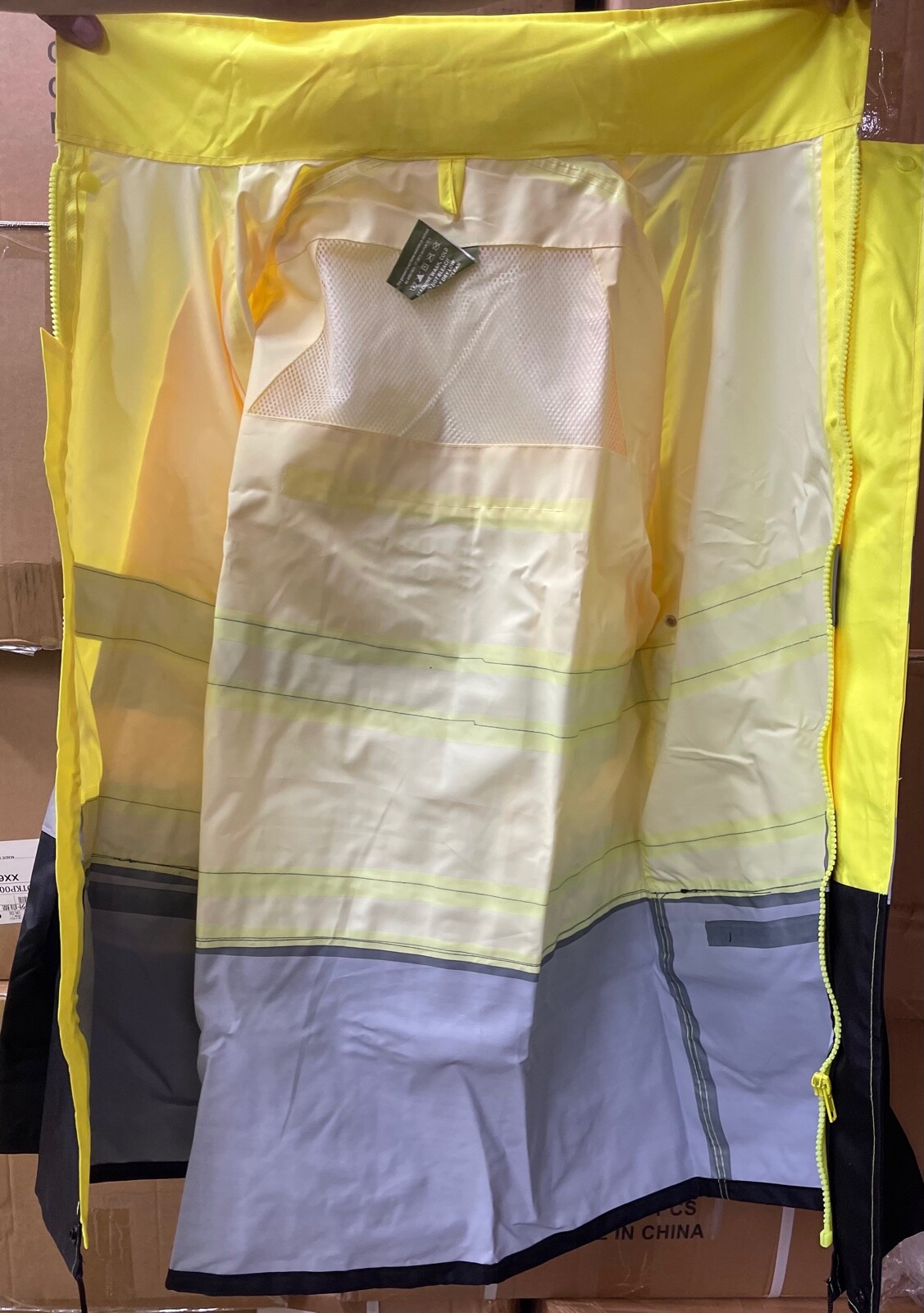 Yellow Safety Rain-suit, Rain Jacket With Hoodie and Rain Pants