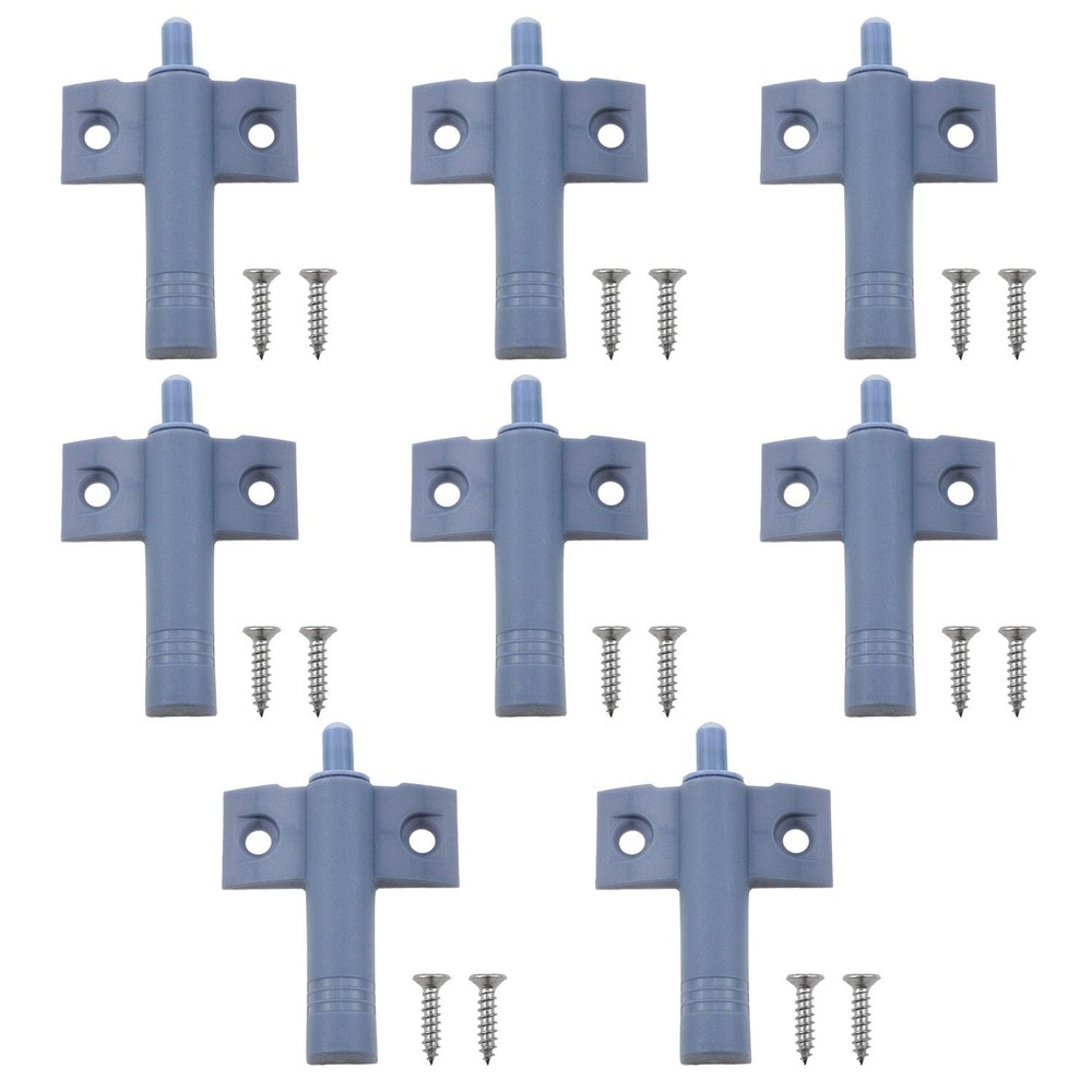 Plastic Soft Close Cabinet Door Damper Quiet Baffle Buffer Grey Screws 8 PCS